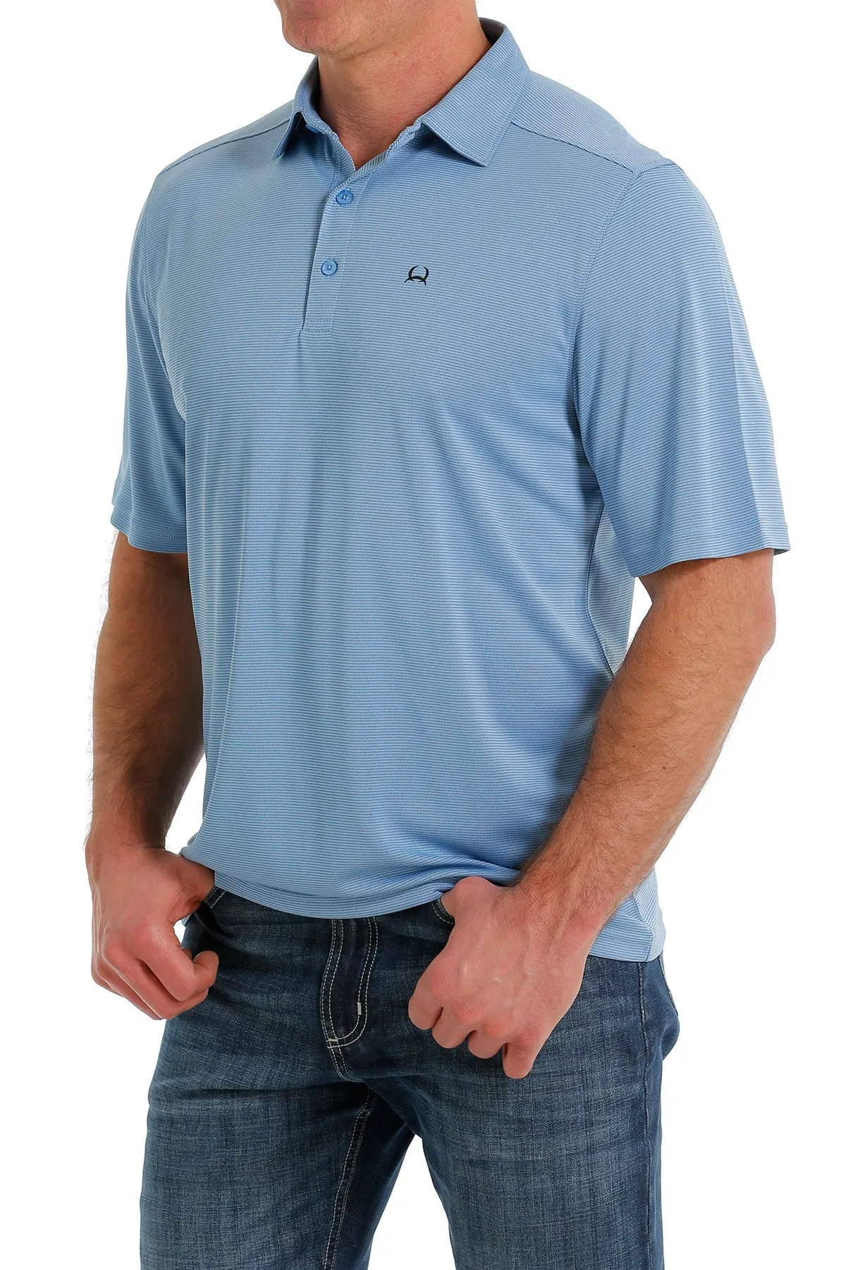 'Cinch' Men's ArenaFlex Polo - Light Blue