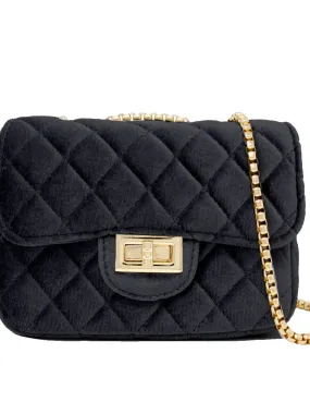 Classic Suede Handbag - Black