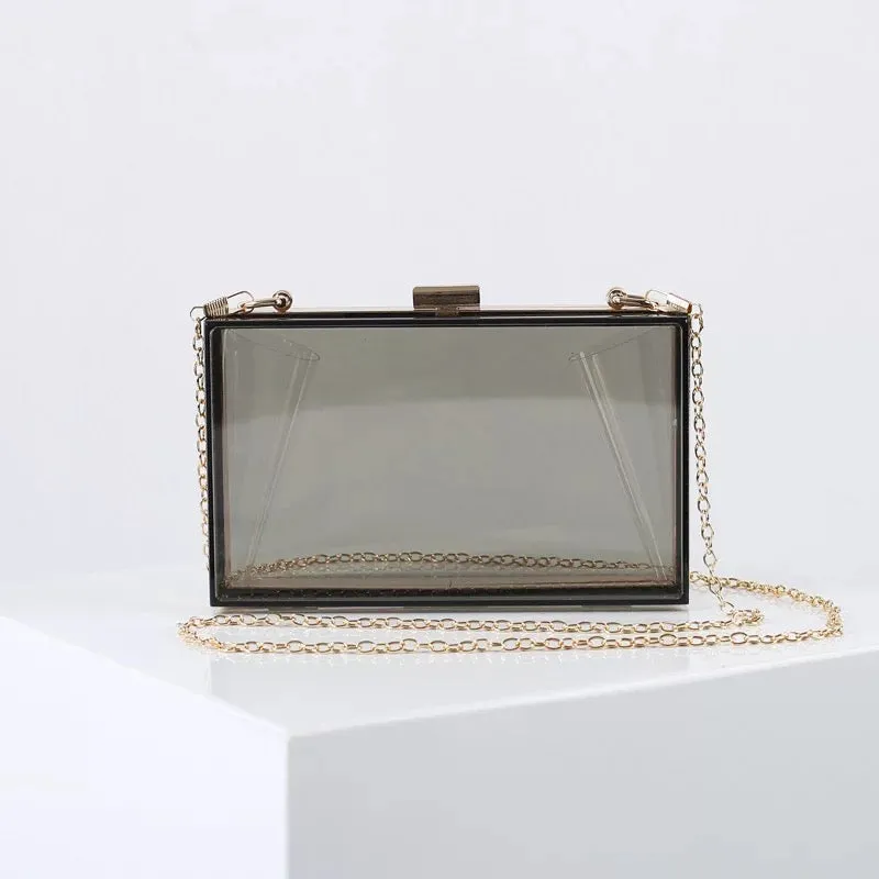 Clear case chain handbag