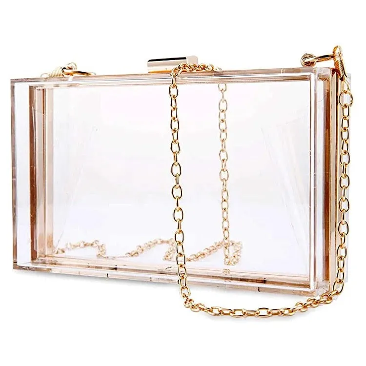 Clear case chain handbag