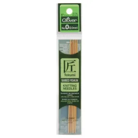 Clover Bamboo Needles Double Pointed 5" (Sizes 0 to 10.5)