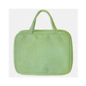 Cosmetic Bag Hanging Herringbone - Pistachio