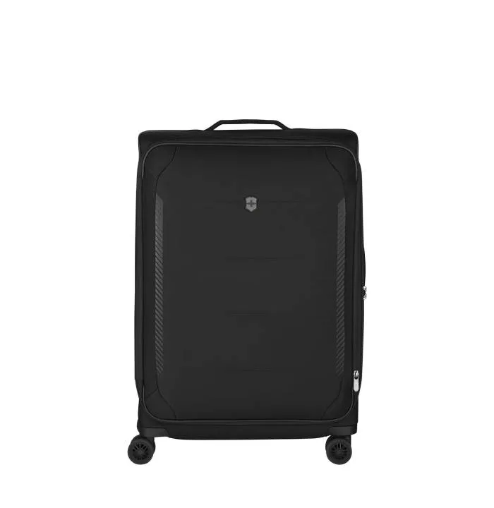 Crosslight Large Softside Case 8-Wheel Expandable Eco-Friendly Travel Case- Black