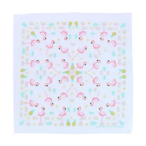 CTM® Cotton Flamingo and Pineapple Print Bandana