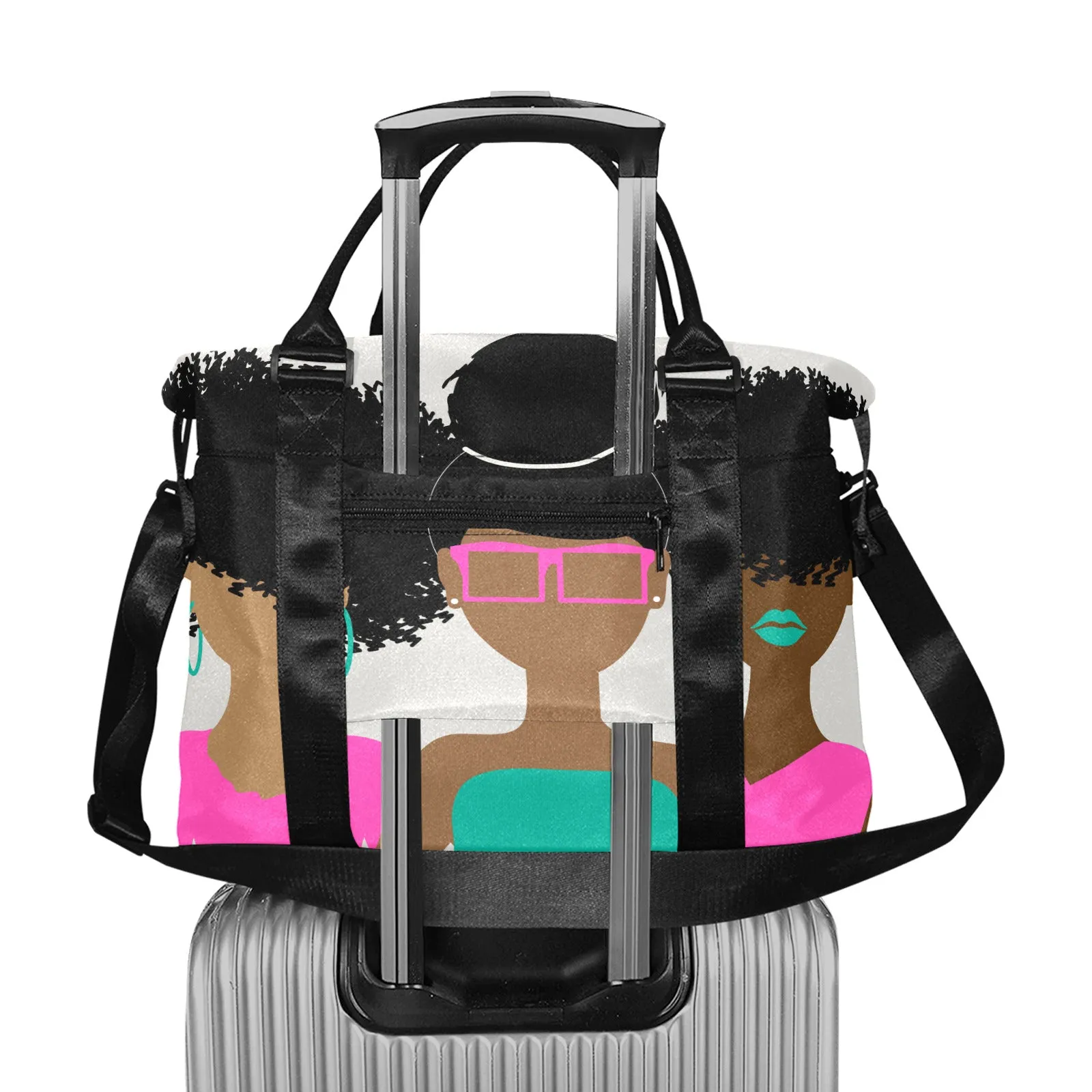 Curly Girl Trio (Pink) Trolley Bag