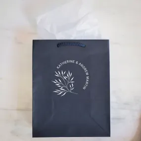 Custom Circle Leaf Monogram Welcome Bags