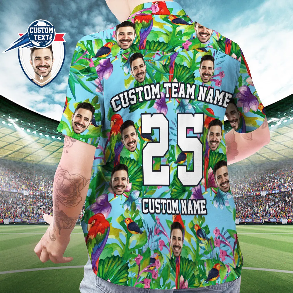 Custom Printed Hawaiian Shirt for Fans Personalised Face and Text Hawaiian Shirt Gift for fans - Enjoy Summer Time