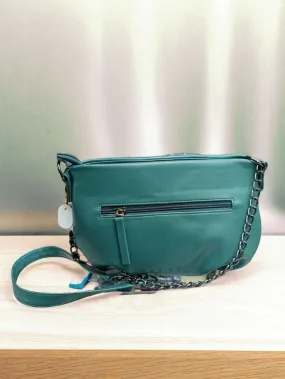 Dark green with chain sling bag for women / girls