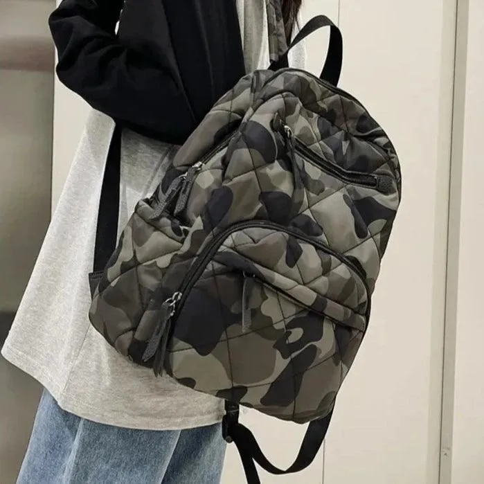 DB1247 Cool Backpack - Camouflage Waterproof Multi Pocket Travel Bag