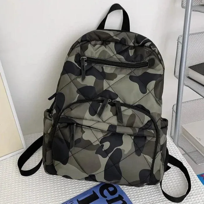 DB1247 Cool Backpack - Camouflage Waterproof Multi Pocket Travel Bag