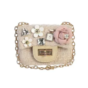 Dear Ellie Mini Tweed Handbag - Nude