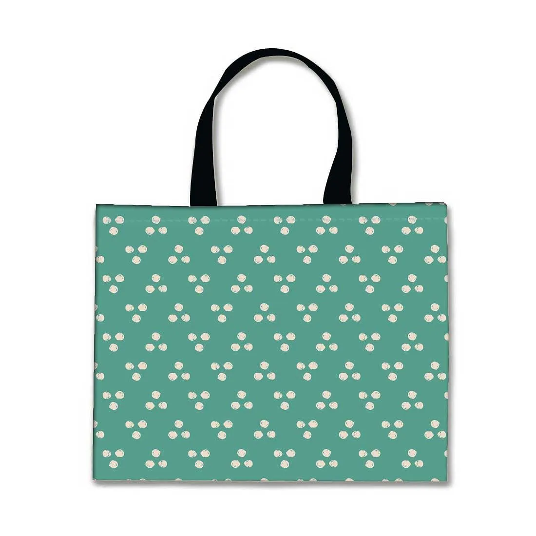 Designer Tote Bag With Zip Beach Gym Travel Bags -  Dots - Blue