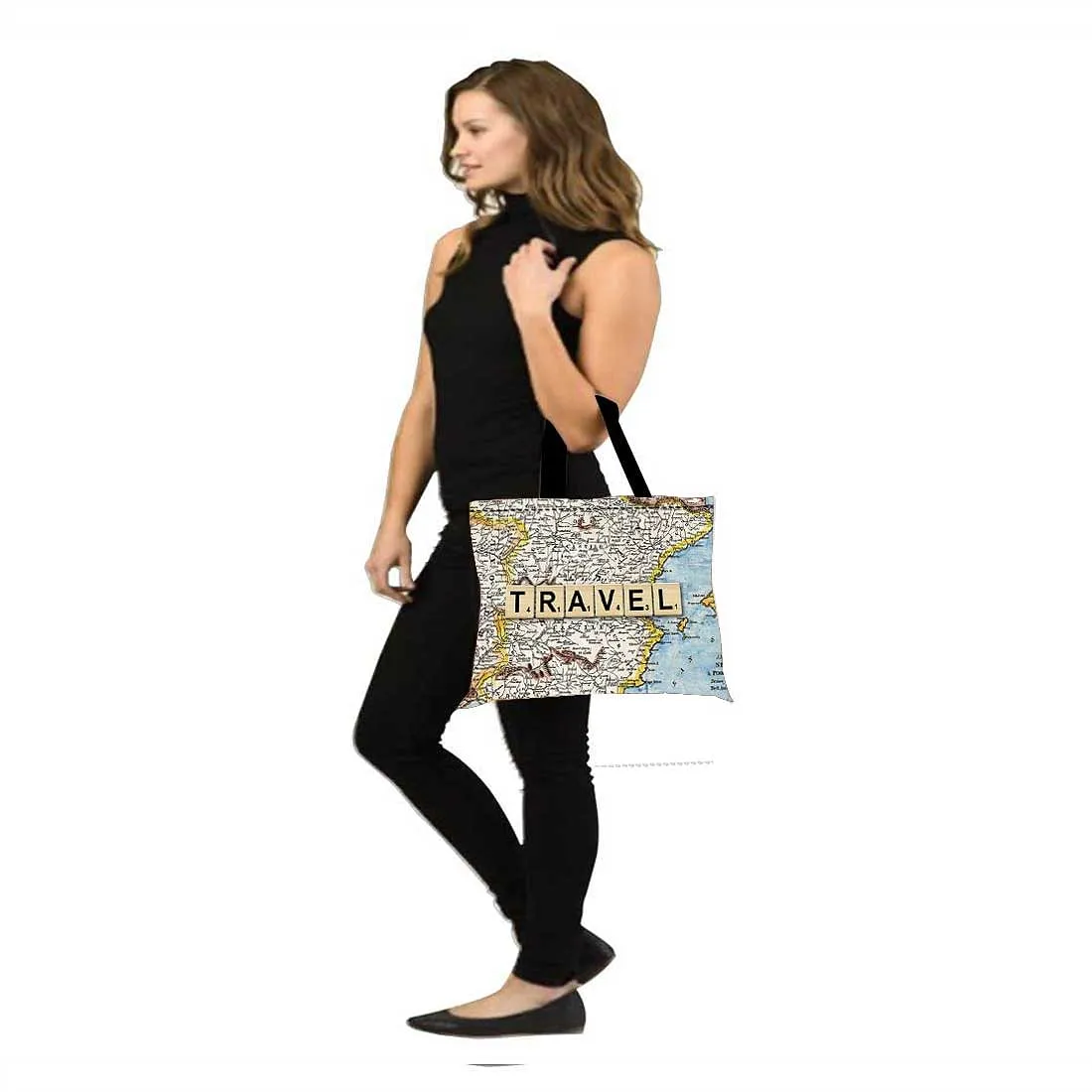 Designer Tote Bag With Zip Beach Gym Travel Bags -  Travel