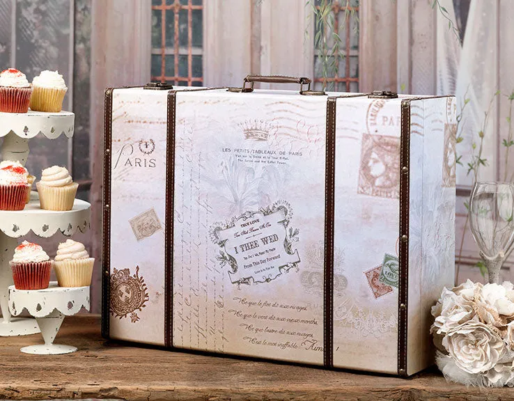 Destination Wedding Mini Suitcase True Love Card Box Wishing Well