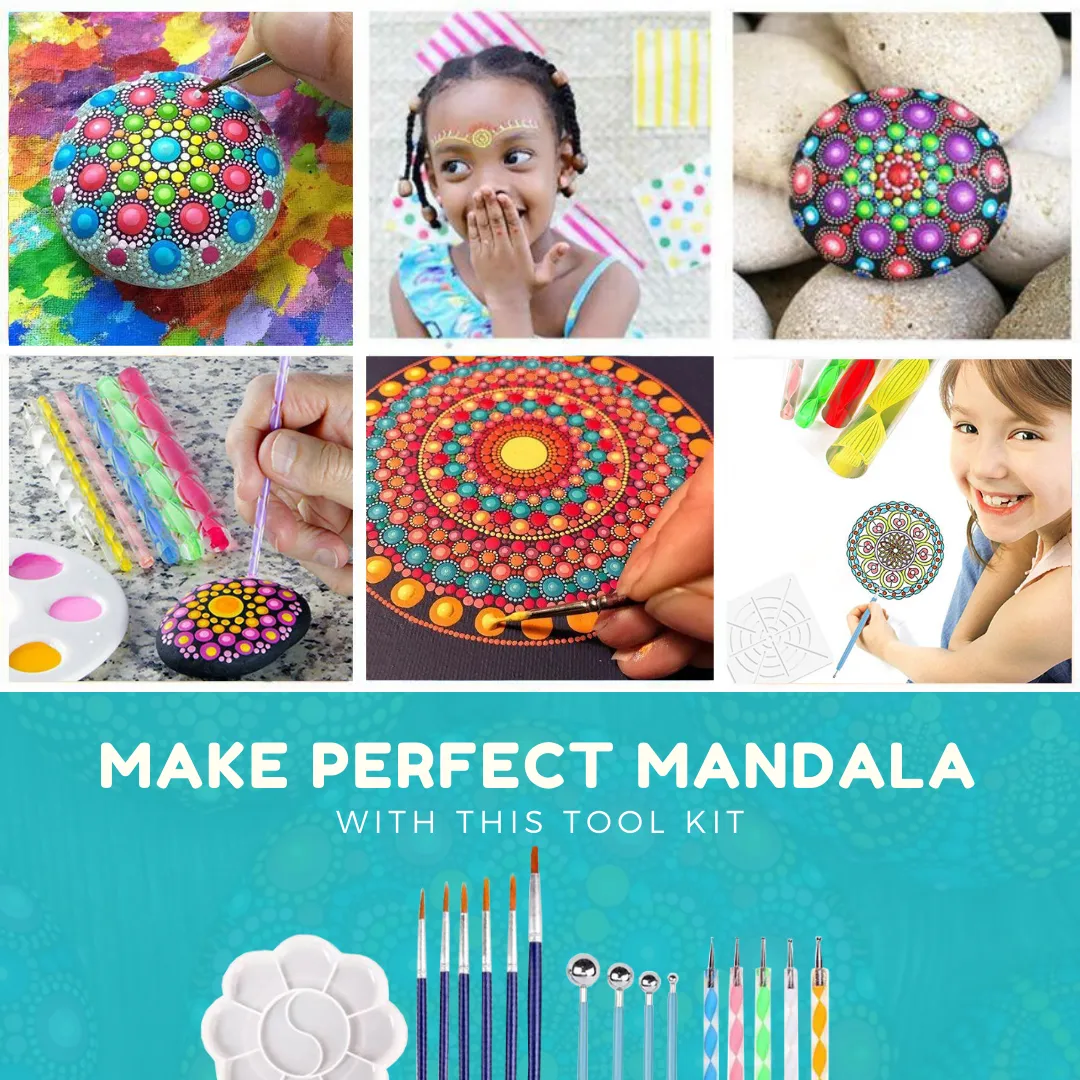 DIY Colorful Mandala - Dotting Tool Kit (20 pcs set)