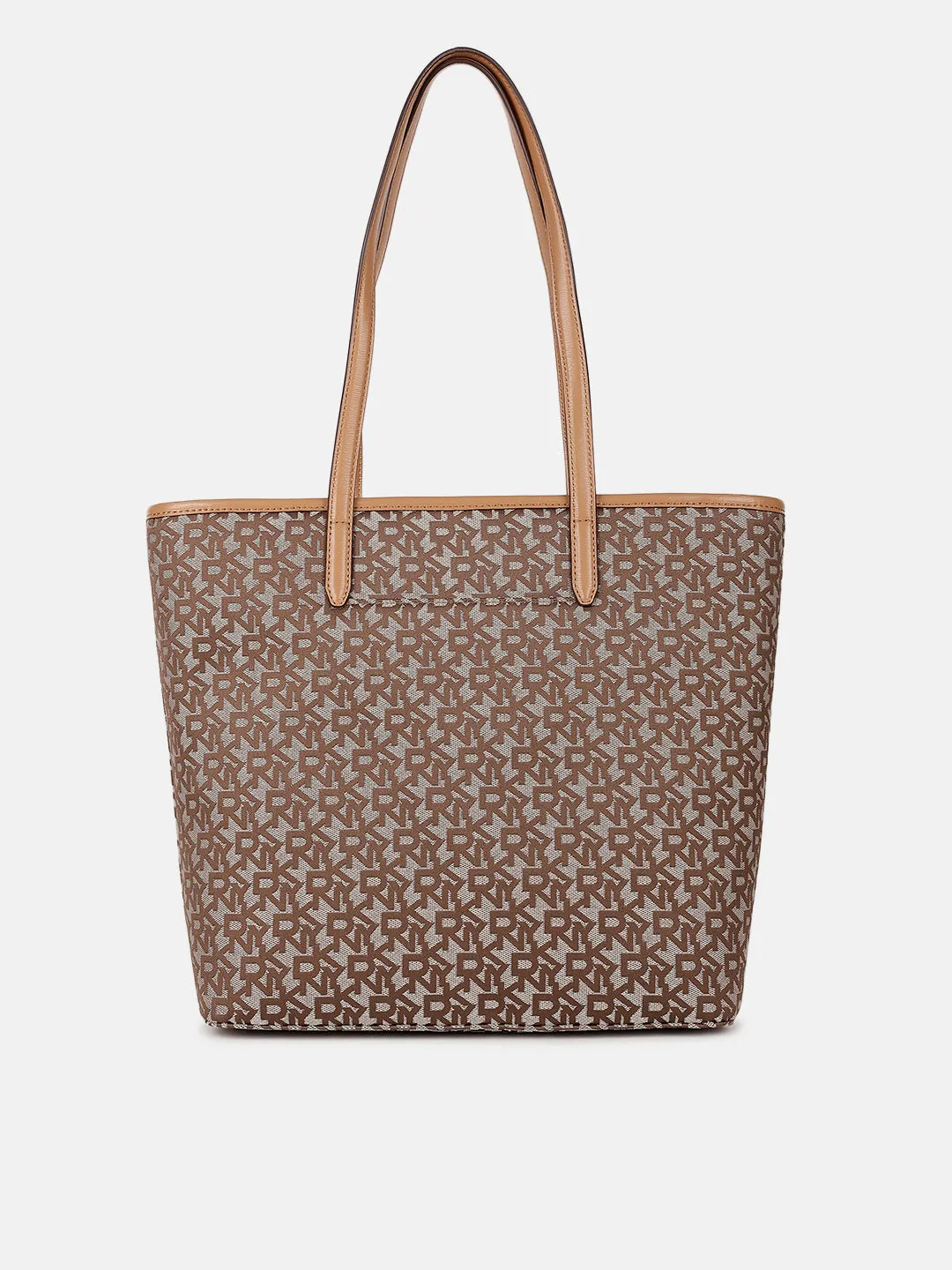 Dkny Women Beige Printed Tote Bag