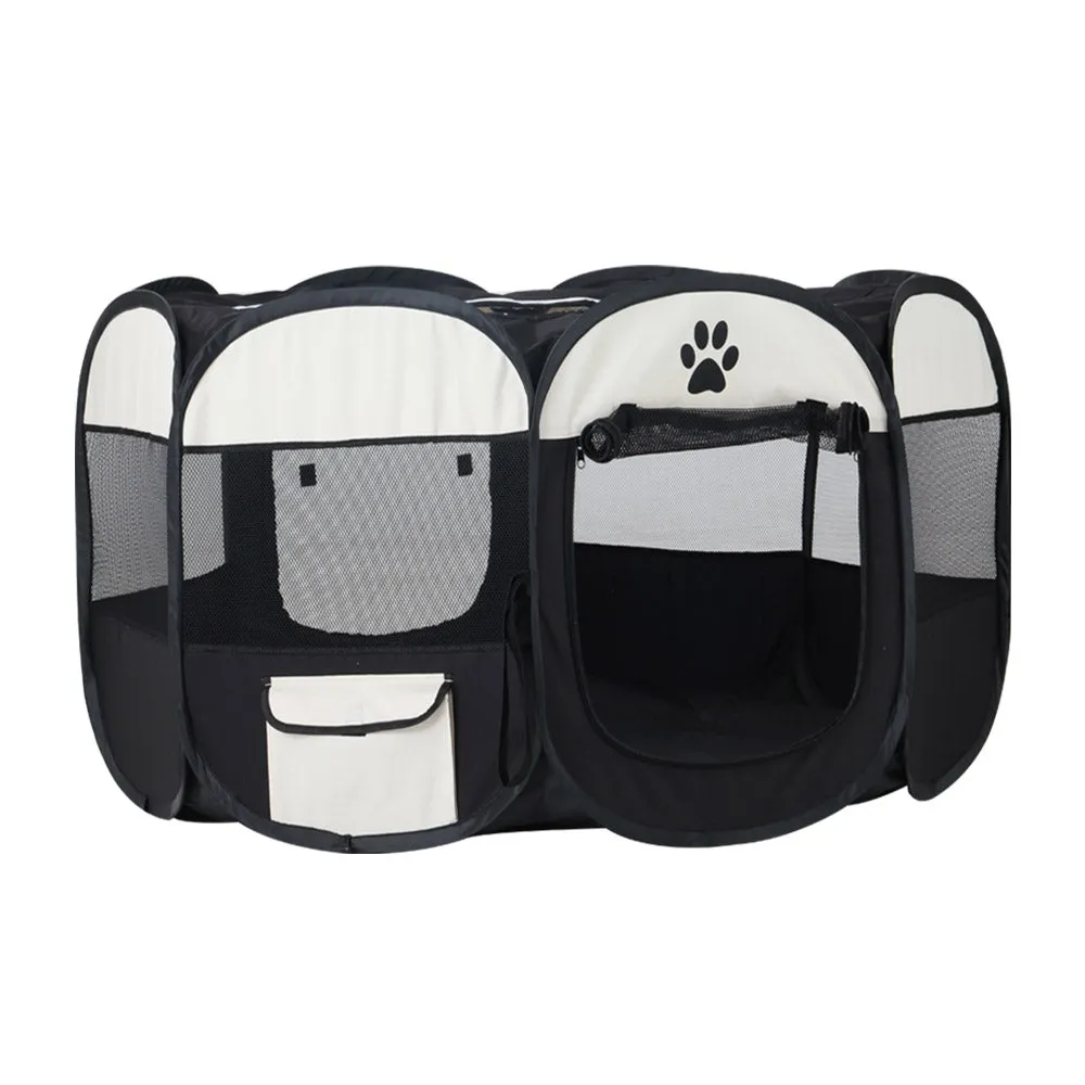 Dog Playpen Pet Playpen Enclosure Crate 8 Panel Play Pen Tent Bag Fence Puppy XL