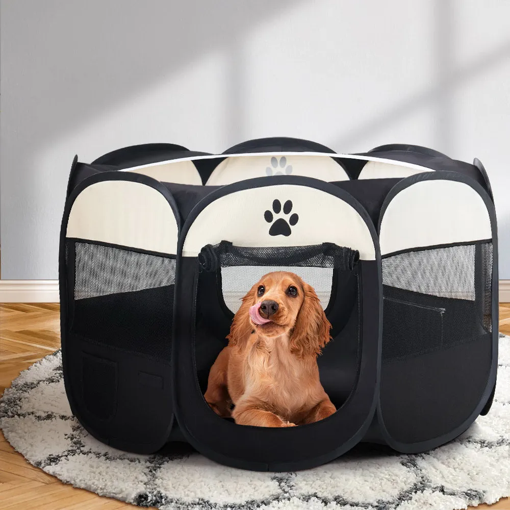 Dog Playpen Pet Playpen Enclosure Crate 8 Panel Play Pen Tent Bag Fence Puppy XL