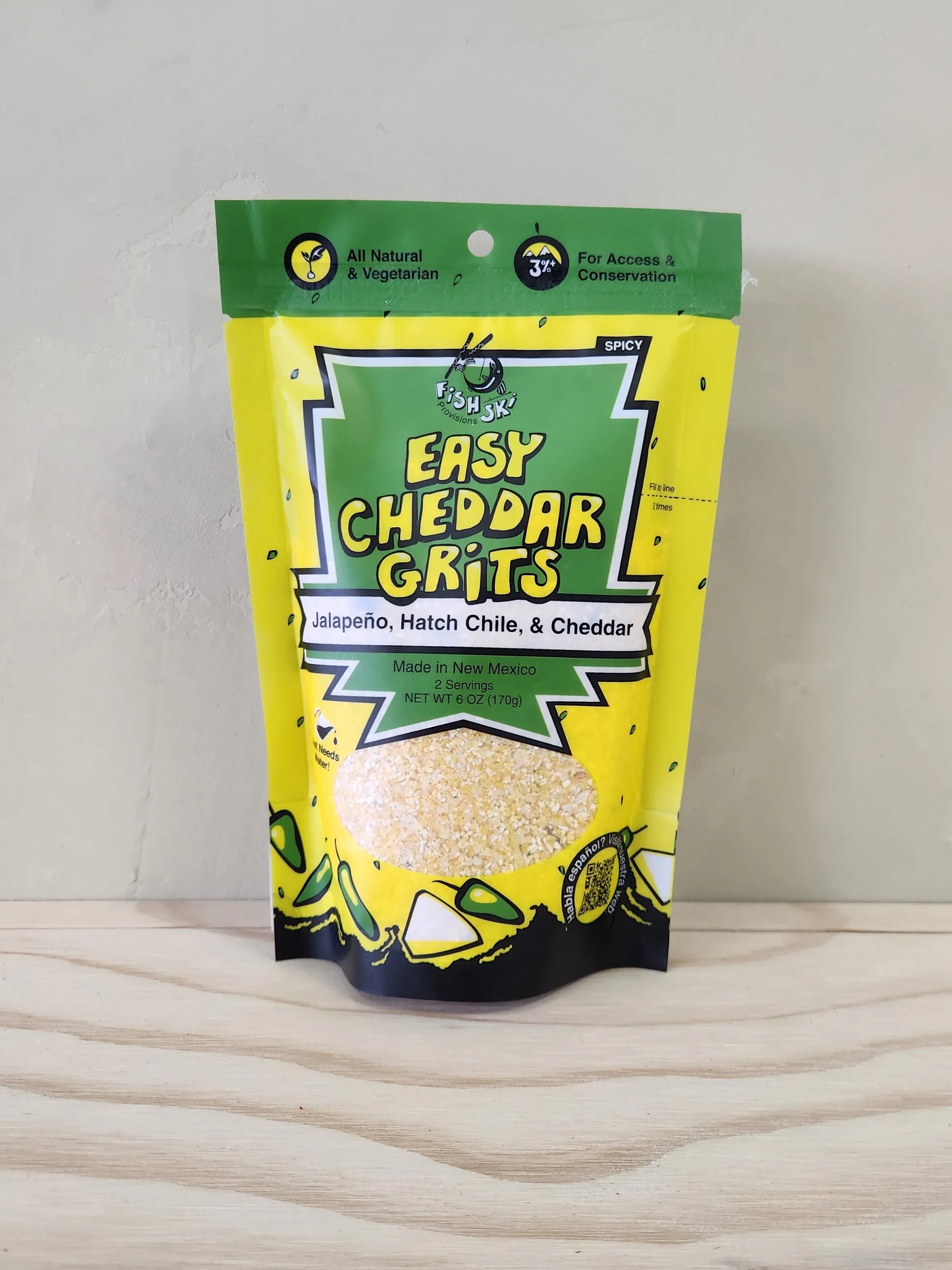 Easy Cheddar Grits: Jalapeno, Hatch Chile & Cheddar