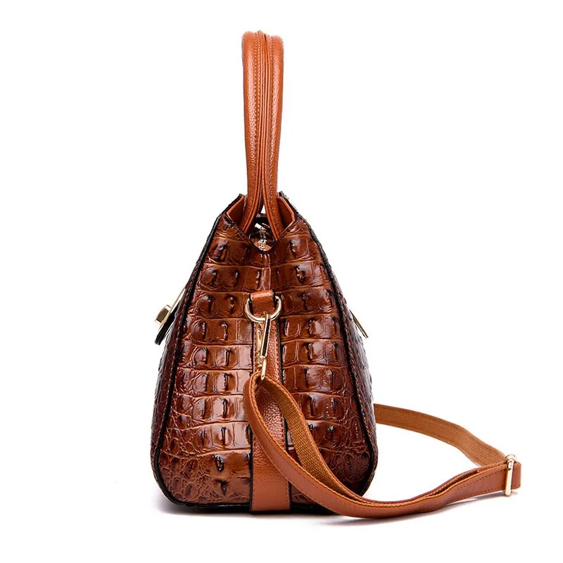 Elegant Crocodile Leather Fashion Handbag for Women