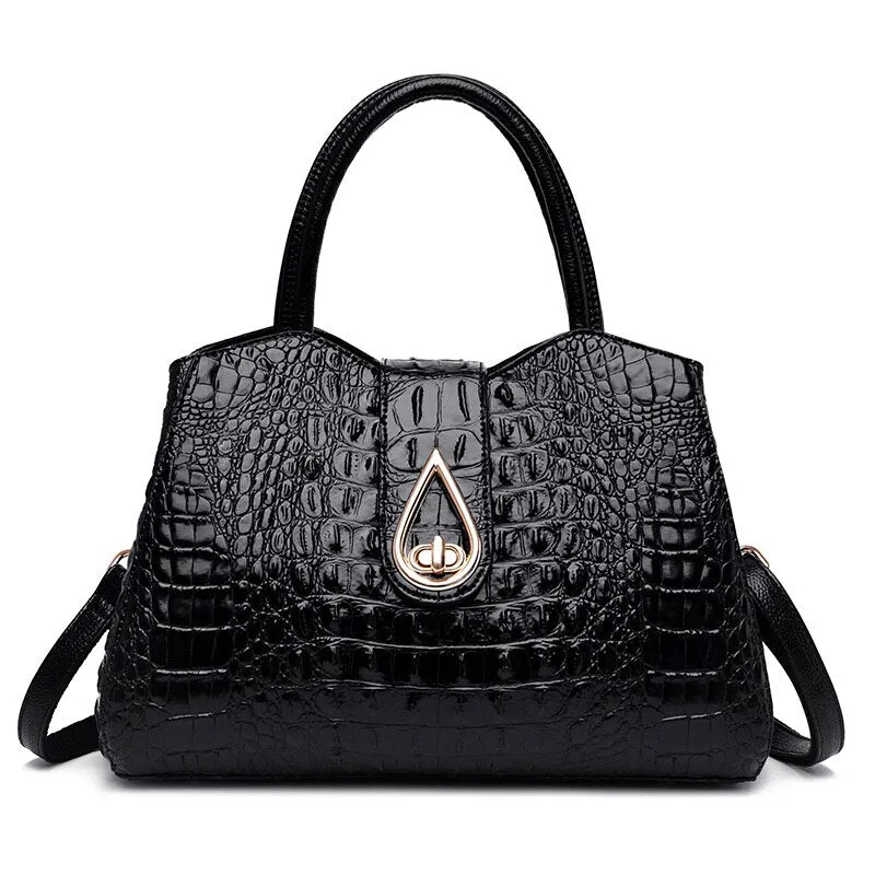 Elegant Crocodile Leather Fashion Handbag for Women