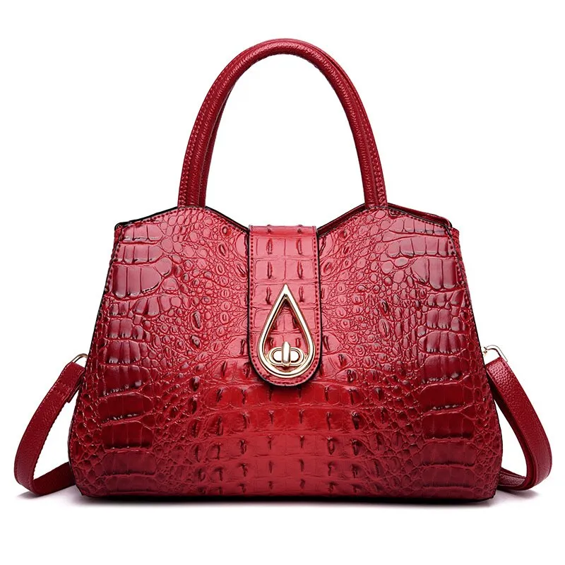 Elegant Crocodile Leather Fashion Handbag for Women