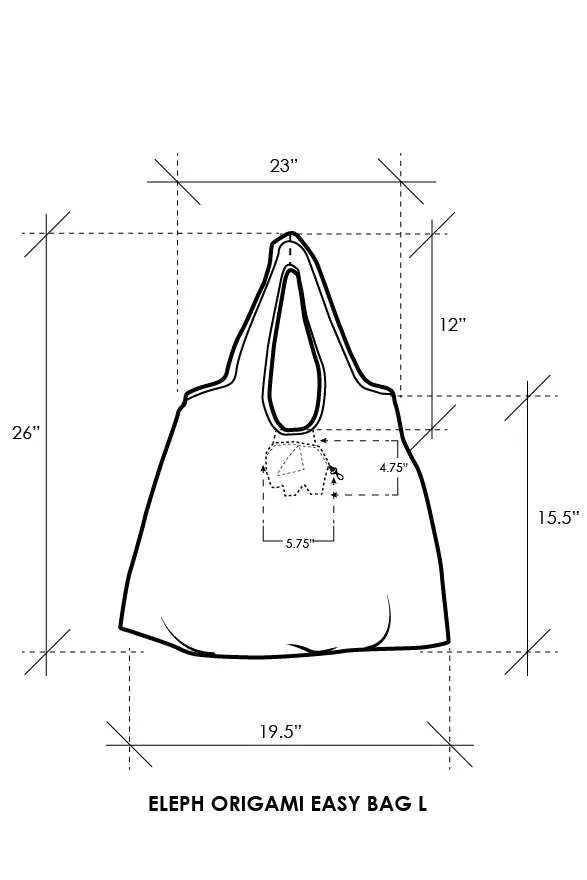 Eleph Origami Easy Bag L - Bai Sri : Blue