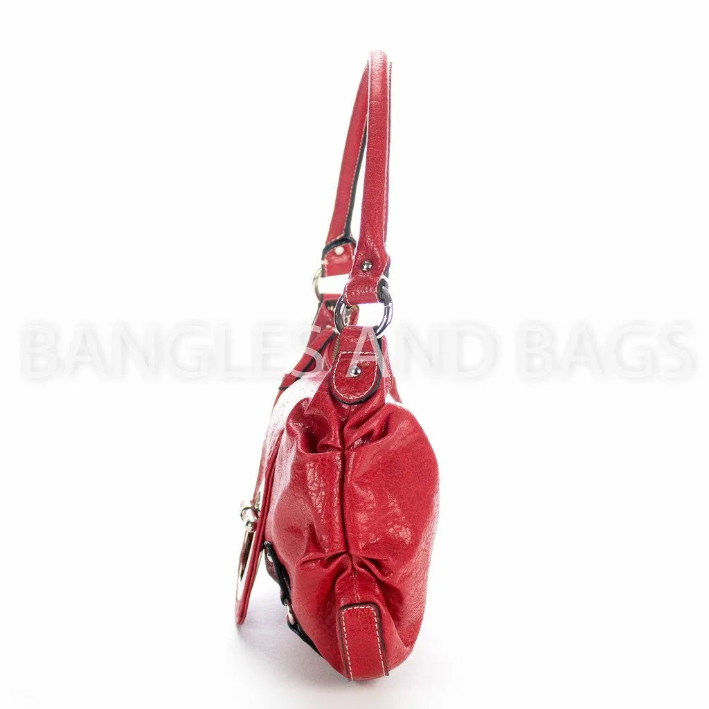 Elite Handbag - Red Faux Leather