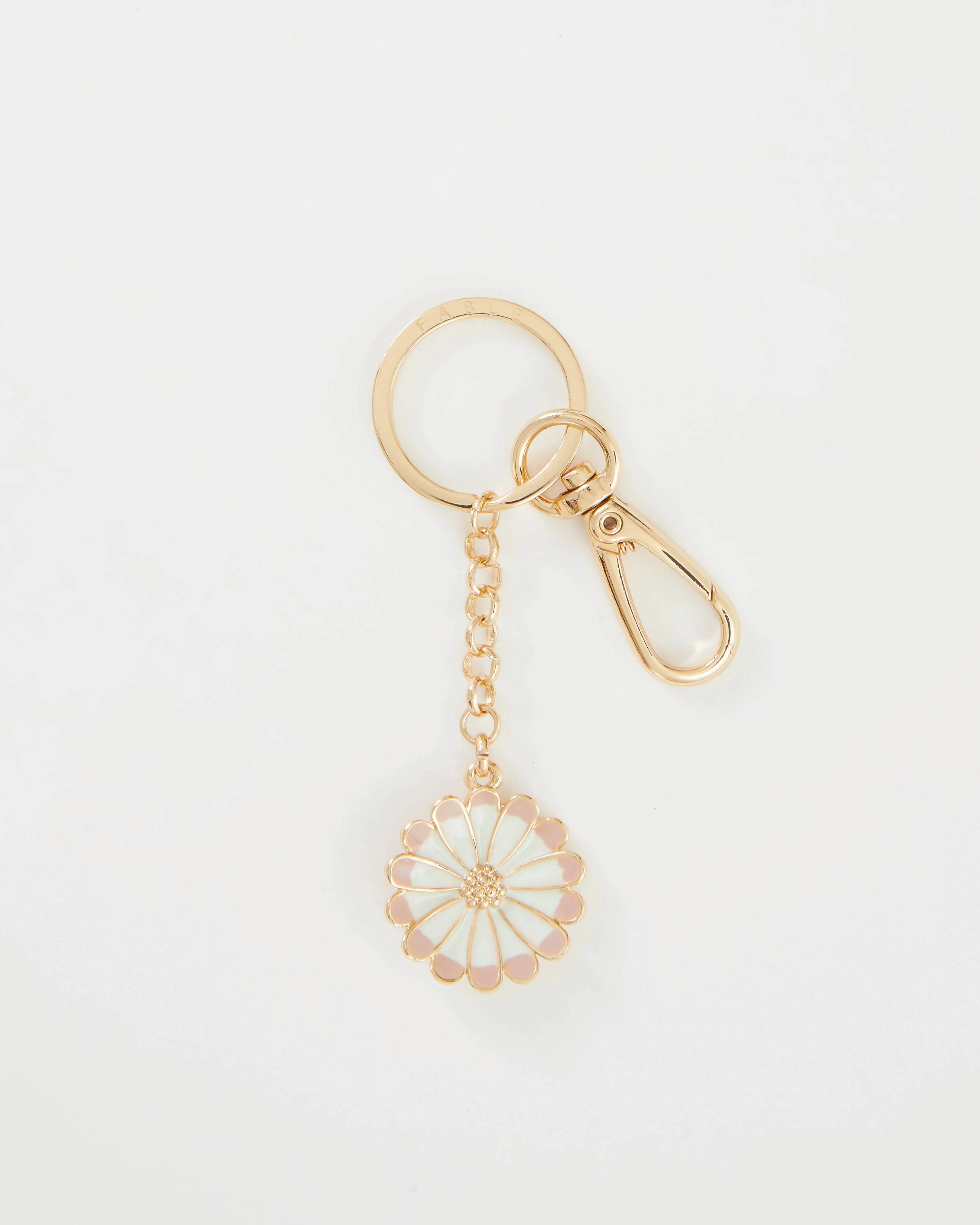 Enamel Daisy Key Ring