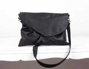 Erato clutch - Black leather