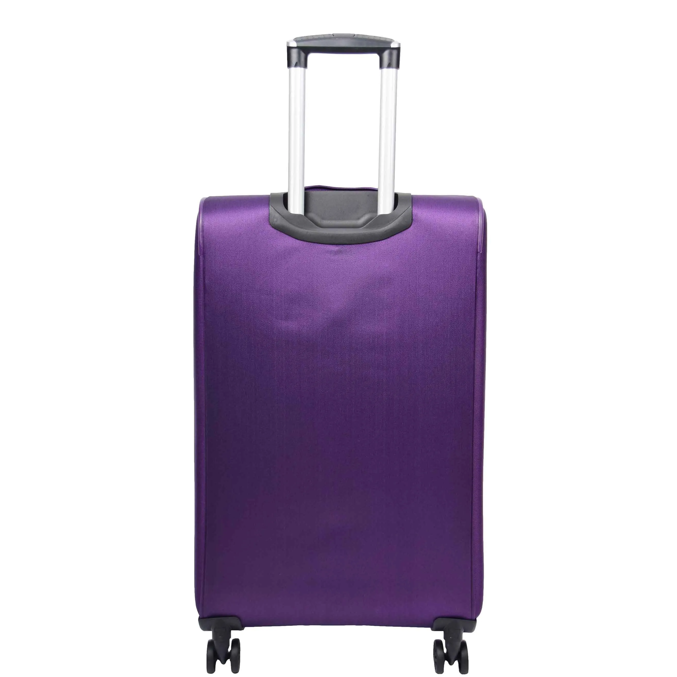 Expandable Four Wheel Soft Suitcase Luggage York Purple