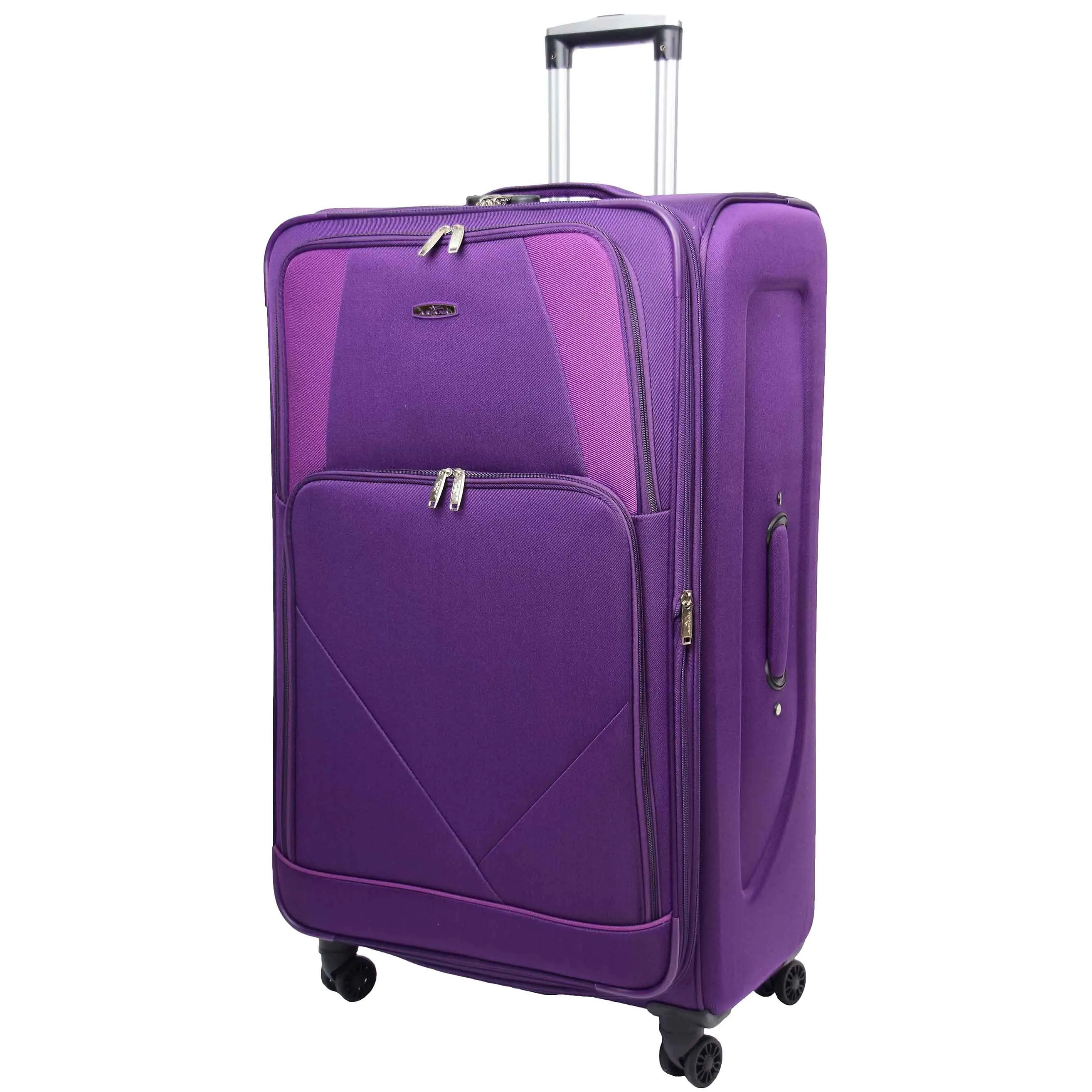 Expandable Four Wheel Soft Suitcase Luggage York Purple