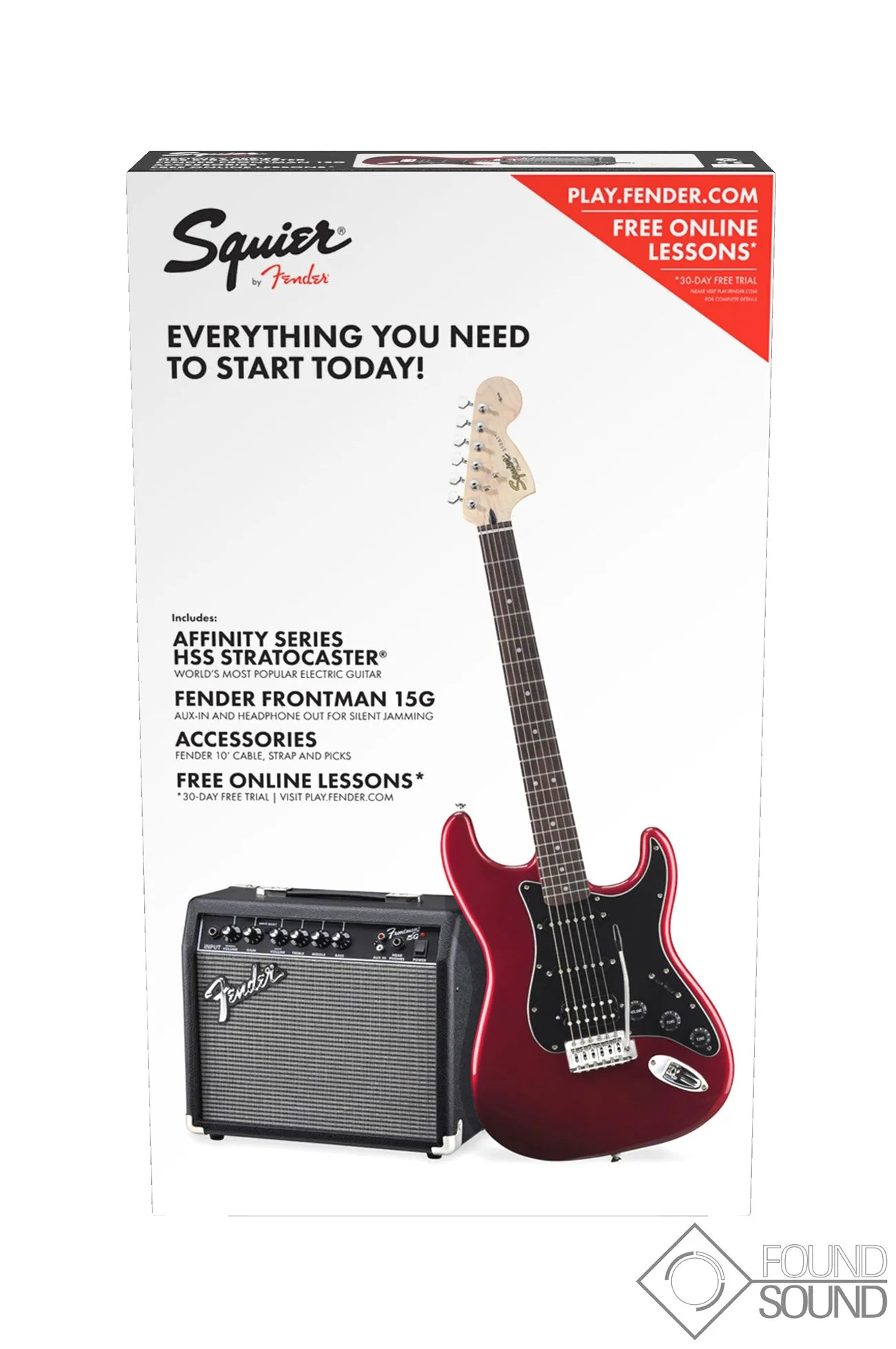 Fender Squier Affinity Series Stratocaster HSS Pack Candy Apple Red Laurel Fingerboard