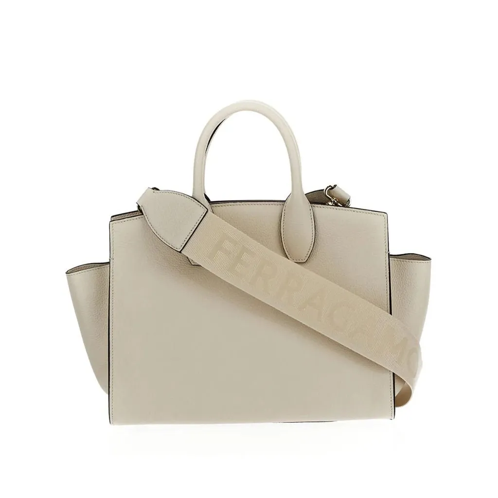 FERRAGAMO Woman Top Handle Bag CREAM