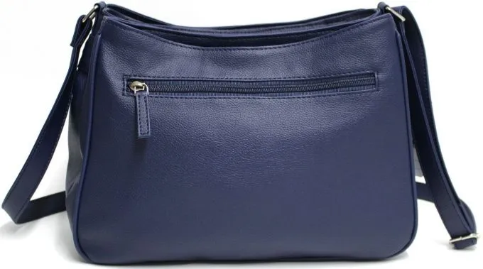 Florentino Multi Compartment Handbag with Adjustable Shoulder Strap. In Black, Navy, Taupe and Bone. Style No: 3265