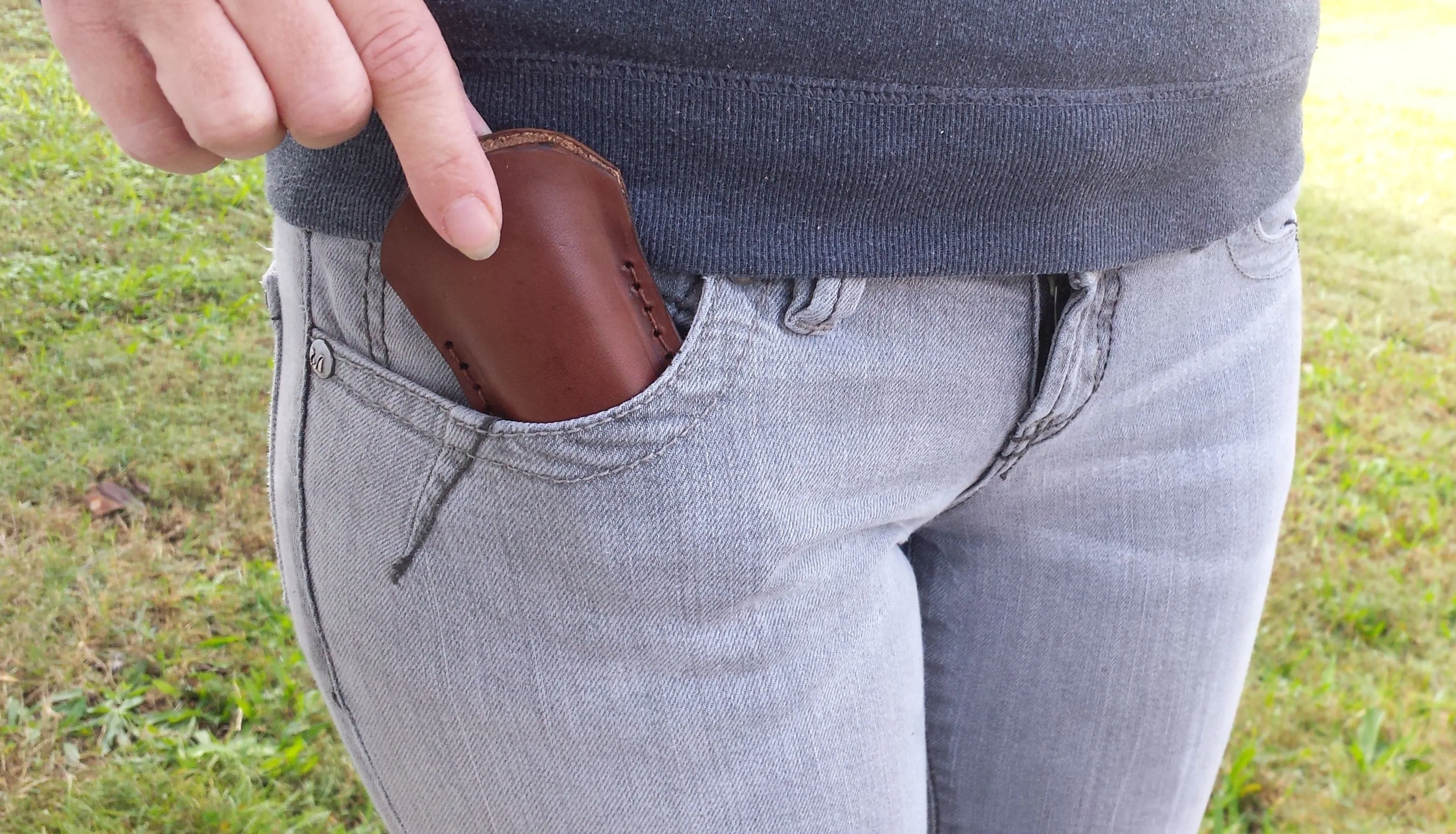 Foldable Leather Harmonica Pocket Holder