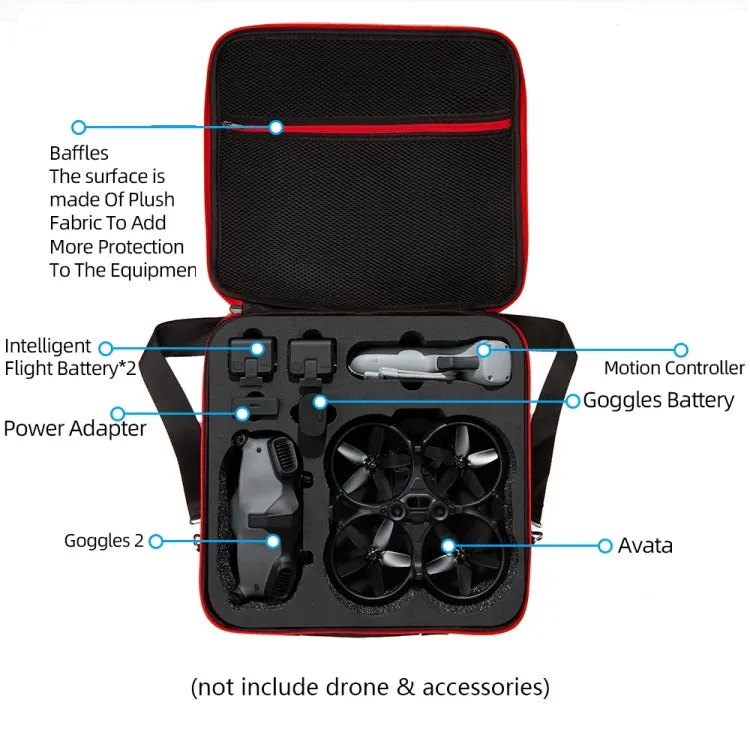 For DJI Avata Squad Shockproof Large Carrying Hard Case Shoulder Storage Bag, Size: 30 x 32 x 13.5cm