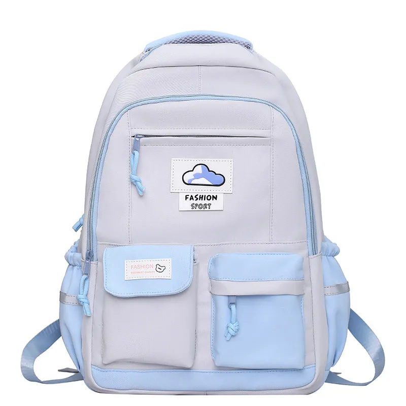 Foreign Trade New Ins Student Schoolbag Female College Style Lightweight Backpack Large Capacity Versatile Commute Leisure Backpack