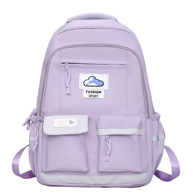 Foreign Trade New Ins Student Schoolbag Female College Style Lightweight Backpack Large Capacity Versatile Commute Leisure Backpack