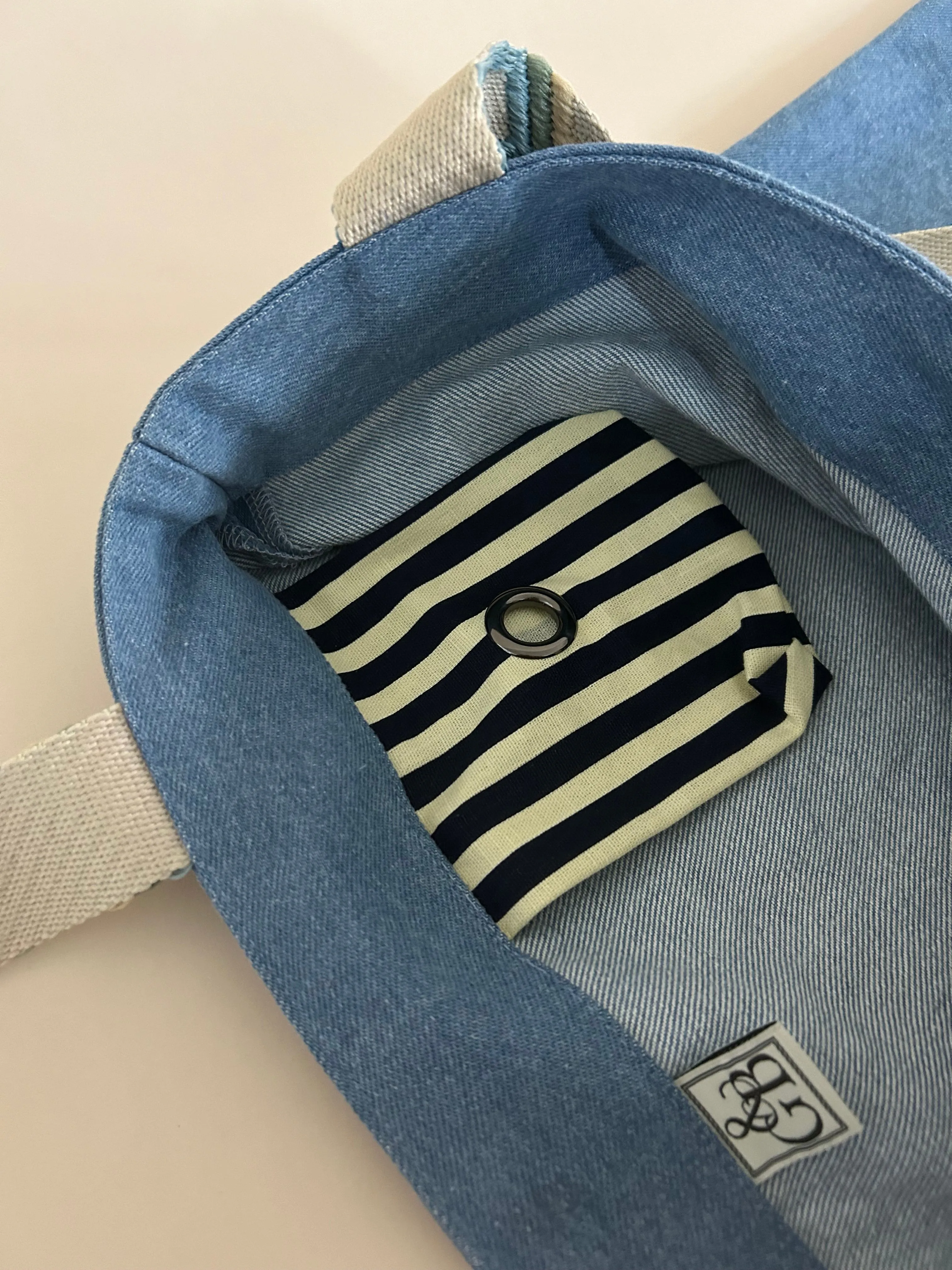 G&B Tote Bag for Dog Moms, Denim