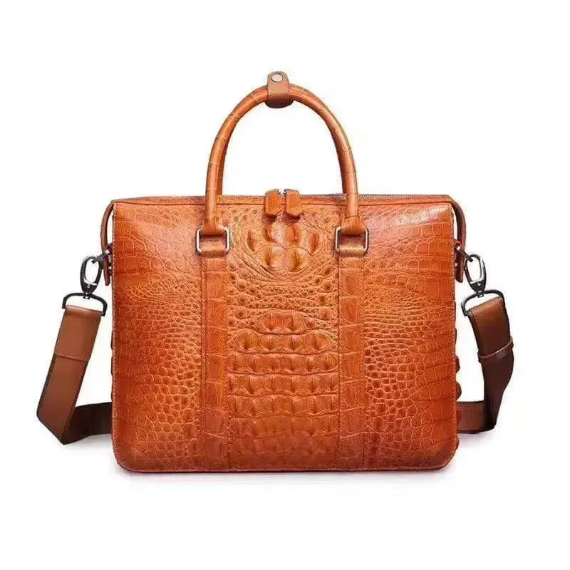 Genuine Crocodile Leather Briefcase For Men