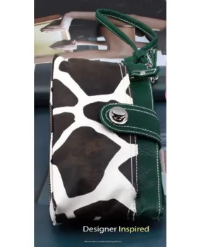 Giraffe Print/Green Trim Wallet