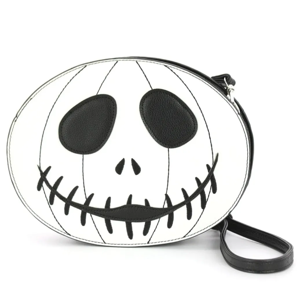 Glow in the Dark White Jack O Lantern Shoulder Bag