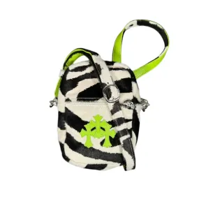 Green Cross Patch Zebra Mini Taka Bag