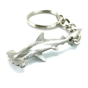 Hammerhead Shark Keychain for Men and Women- Hammerhead Shark Charm, Gifts for Shark Lovers,  Realistic Shark Key Fob, Sea Life Keychain, Scuba Gifts