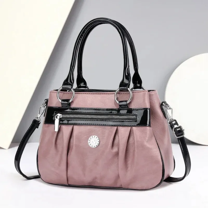 Handbag 3 Layers Leather Bags Women Vintage Shoulder Bags A13