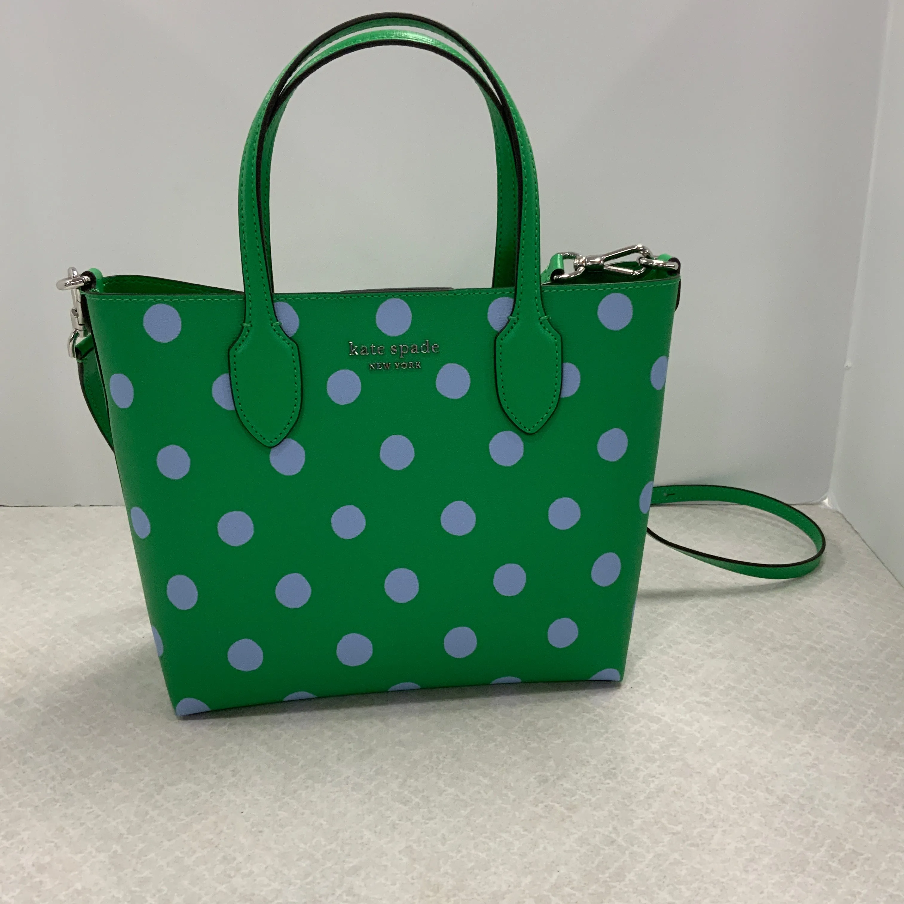 Handbag Designer By Kate Spade In Green & Purple, Size:Small