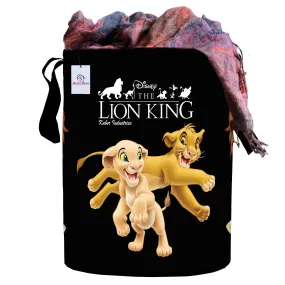 Heart Home Disney Lion King Print Non Woven Fabric Foldable Laundry Basket, Toy Storage Basket, Cloth Storage Basket with Handles, 45 LTR (Black)-HEART10749