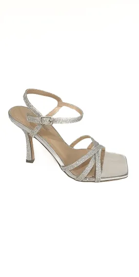 High Heel Glitter Ankle Strap Sandal