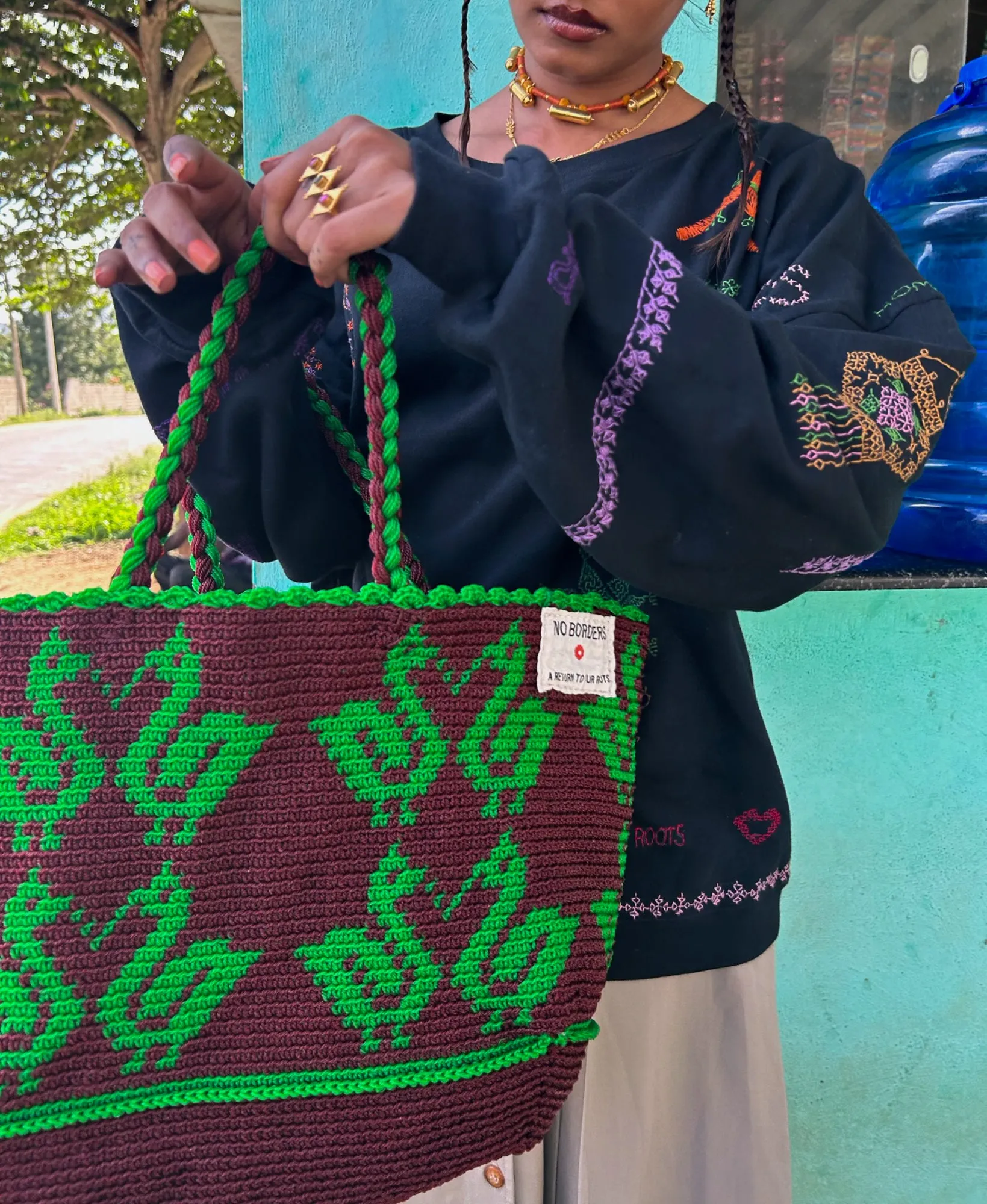 Hill of Peacocks Market Bag